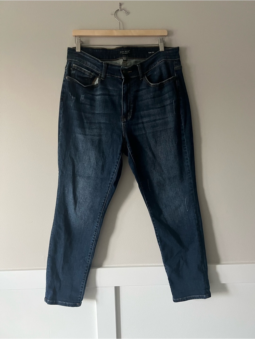 Judy Blue Slim Fit Jeans 16W Dark Wash Stretch Denim Plus Size